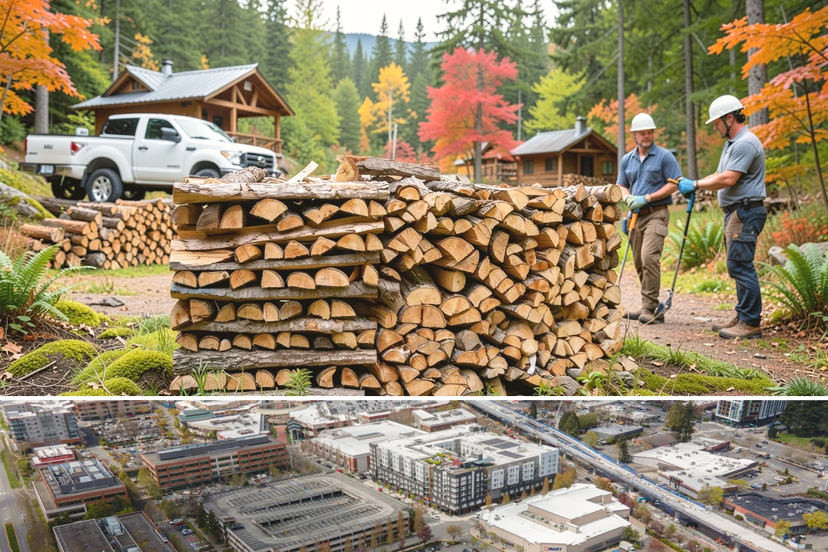 Emergency Firewood Delivery in Redmond, King County, WA - Emergency delivery is available whenever you run short, and it is most in demand during winter cold spells and storms.