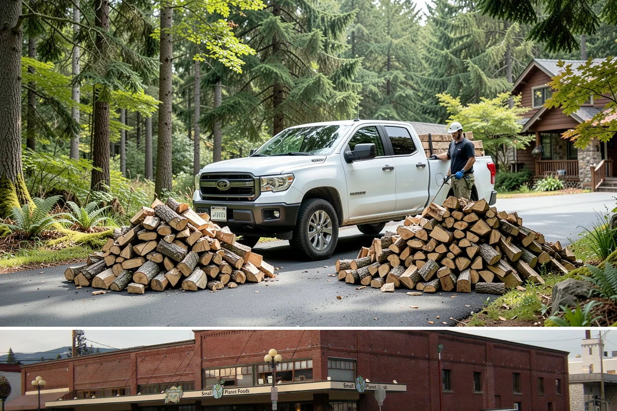 Emergency Firewood Delivery in Sedro-Woolley, Skagit County, WA - Emergency delivery is available whenever you run short, and it is most in demand during winter cold spells and storms.