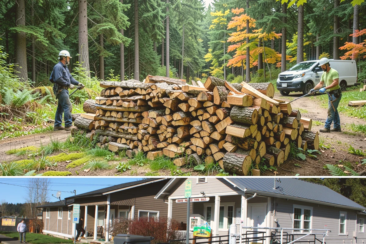 Emergency Firewood Delivery in South Prairie, Pierce County, WA - Emergency delivery is available whenever you run short, and it is most in demand during winter cold spells and storms.