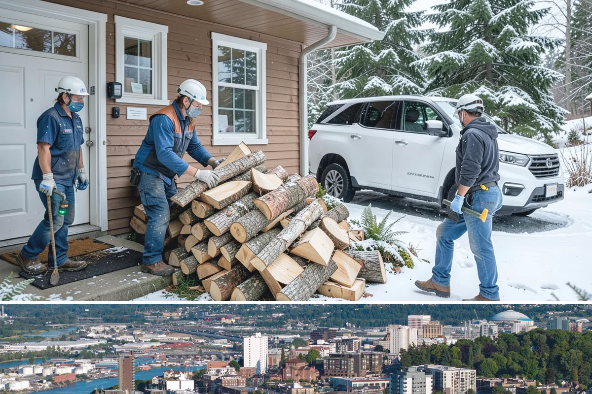 Emergency Firewood Delivery in Tacoma, Pierce County, WA - Emergency delivery is available whenever you run short, and it is most in demand during winter cold spells and storms.