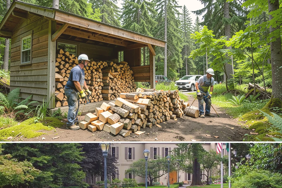 Emergency Firewood Delivery in Woodinville, King County, WA - Emergency delivery is available whenever you run short, and it is most in demand during winter cold spells and storms.