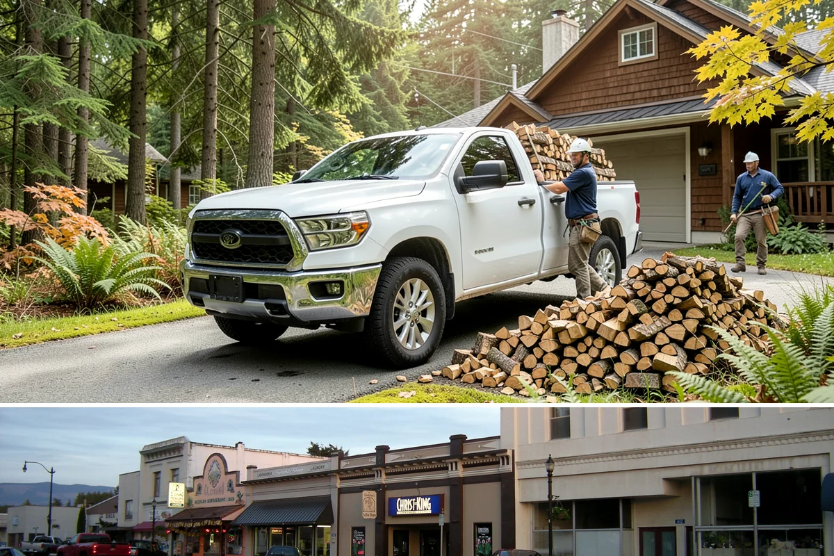 Event Firewood in Burlington, Skagit County, WA - Book event firewood well ahead of peak wedding and festival dates in spring through fall.