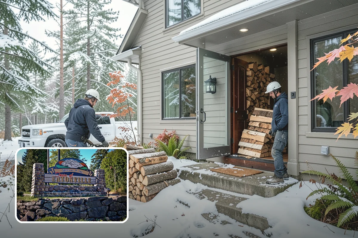 Event Firewood in Eatonville, Pierce County, WA - Seasoned wood that lights on cue in front of guests