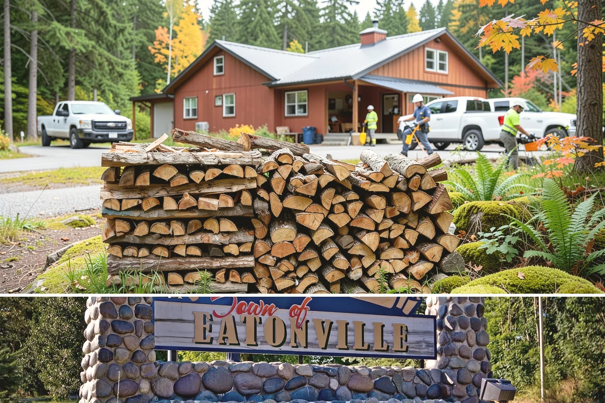 Event Firewood in Eatonville, Pierce County, WA - Book event firewood well ahead of peak wedding and festival dates in spring through fall.