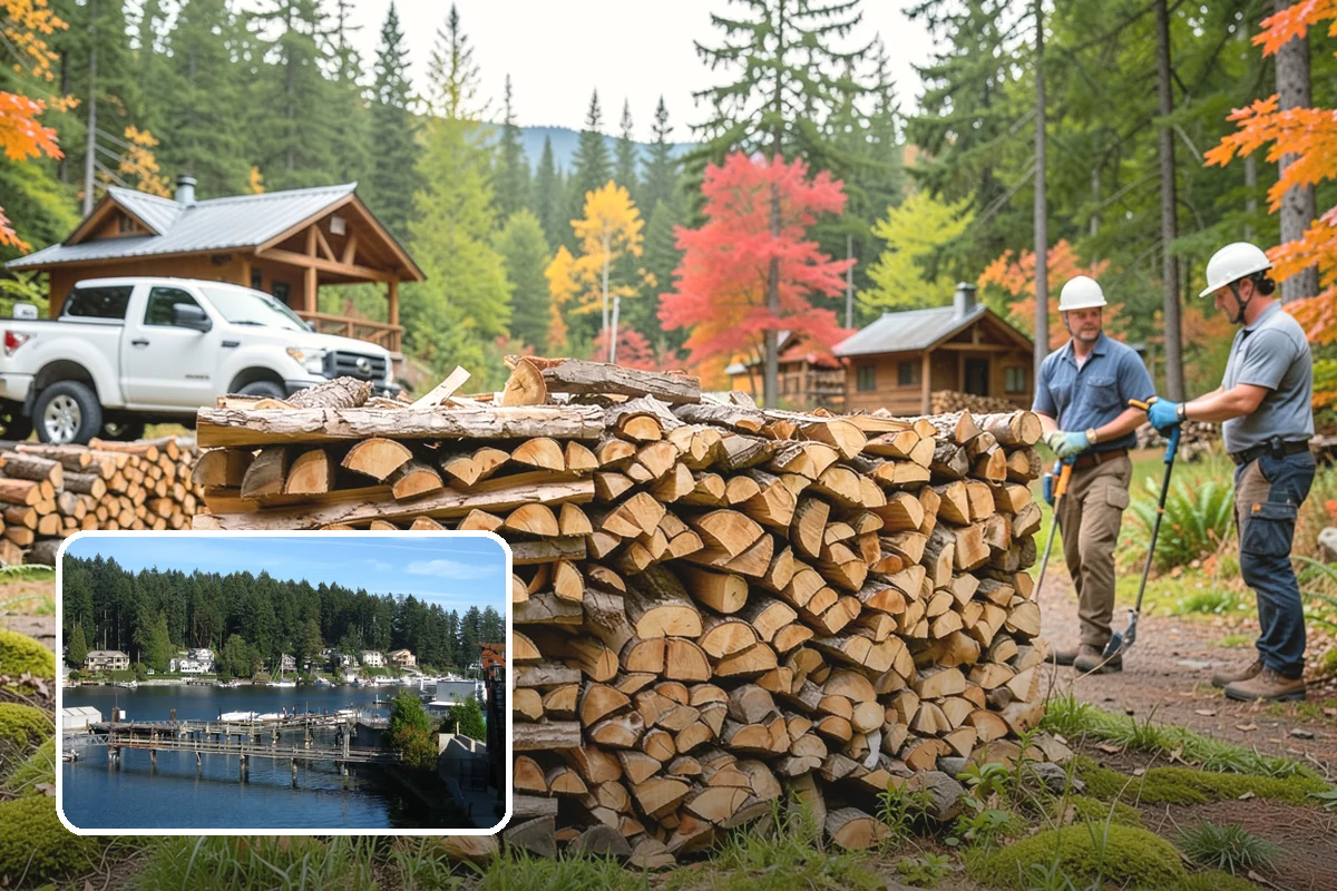 Event Firewood in Gig Harbor, Pierce County, WA - Seasoned wood that lights on cue in front of guests