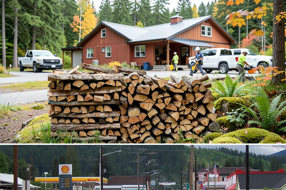 Event Firewood in Granite Falls, Snohomish County, WA - Book event firewood well ahead of peak wedding and festival dates in spring through fall.