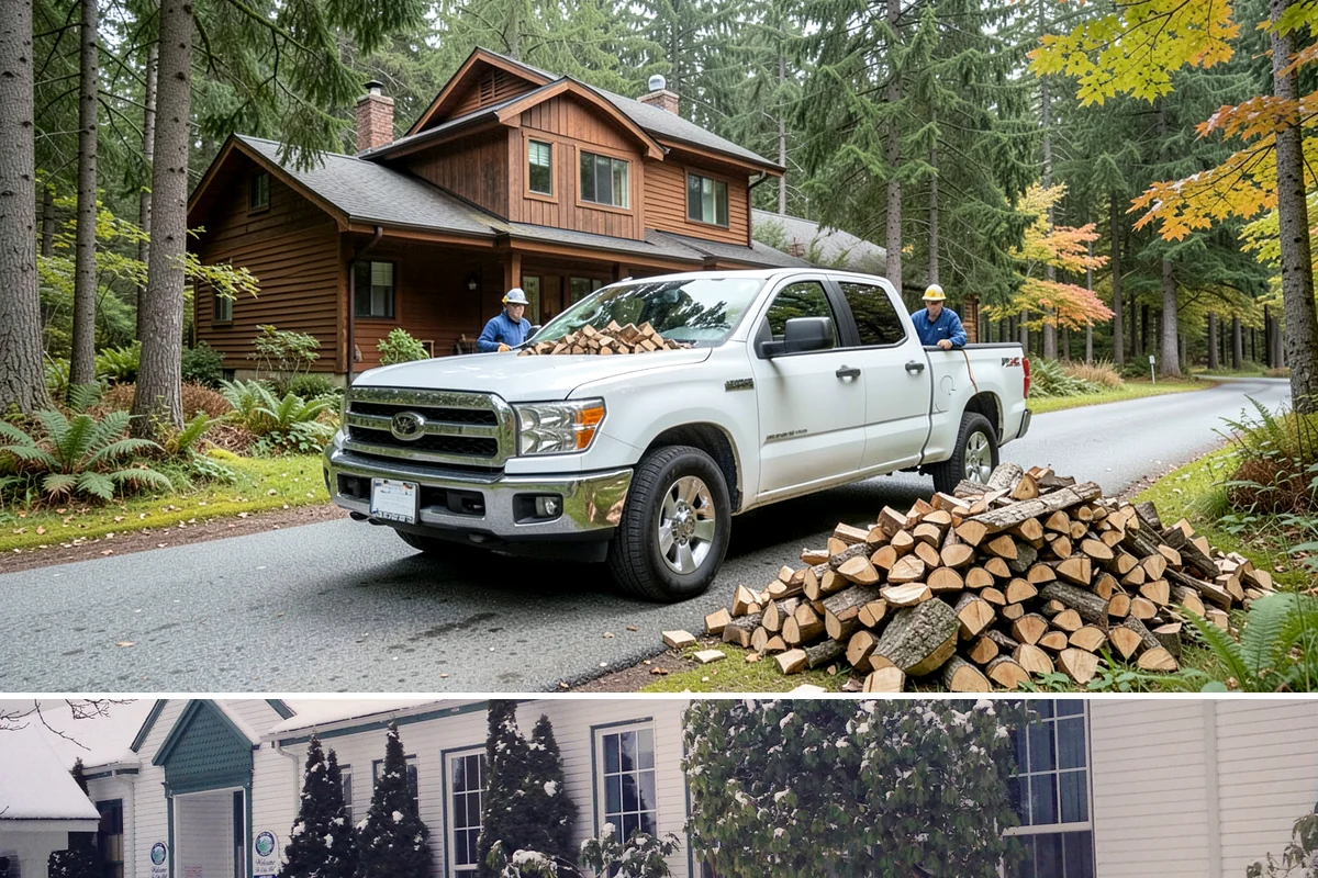 Event Firewood in Pacific, King County, WA - Book event firewood well ahead of peak wedding and festival dates in spring through fall.