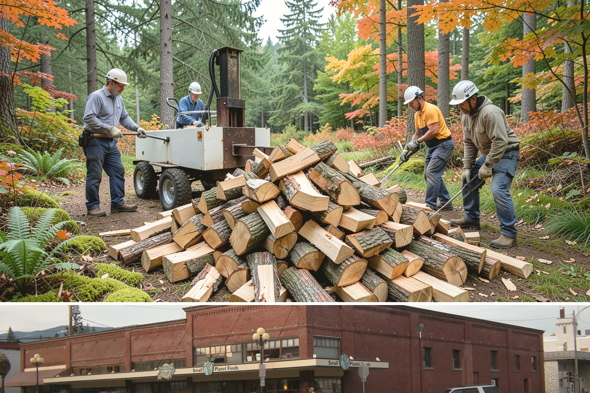 Event Firewood in Sedro-Woolley, Skagit County, WA - Book event firewood well ahead of peak wedding and festival dates in spring through fall.