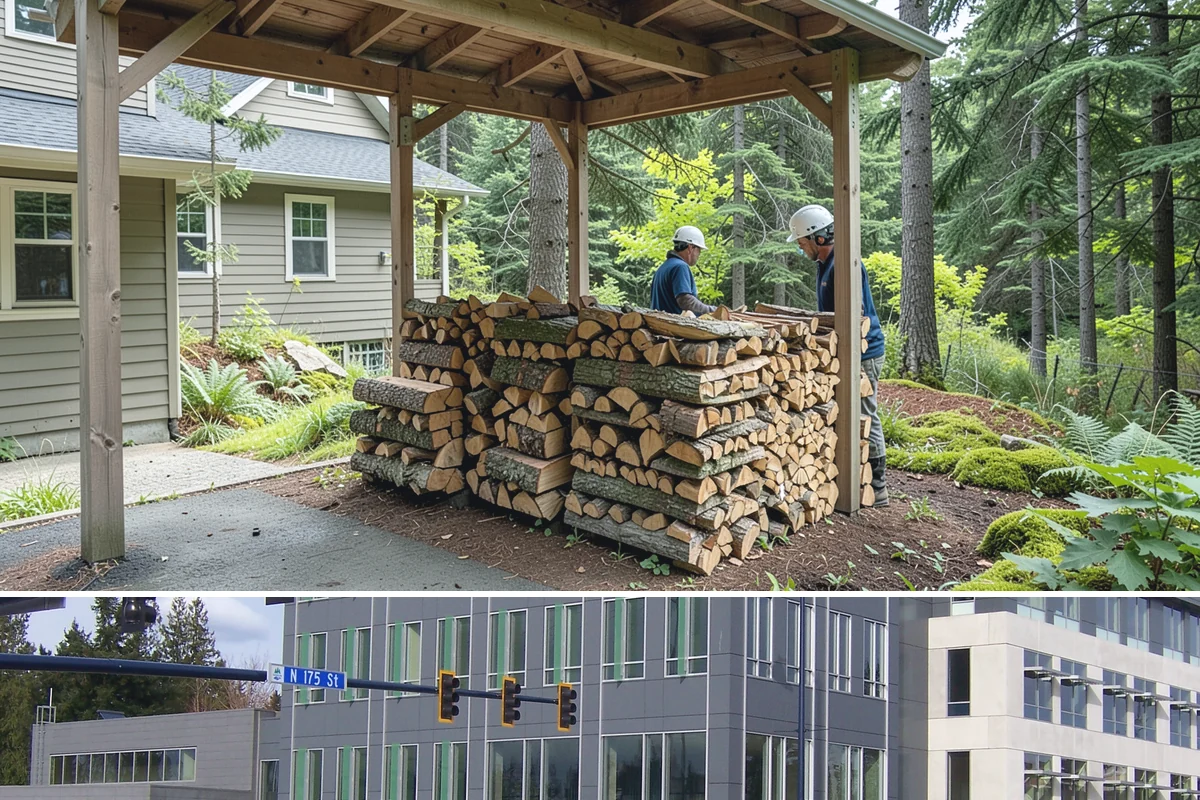 Event Firewood in Shoreline, King County, WA - Book event firewood well ahead of peak wedding and festival dates in spring through fall.