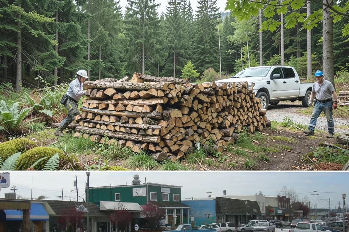 Event Firewood in Stanwood, Snohomish County, WA - Book event firewood well ahead of peak wedding and festival dates in spring through fall.