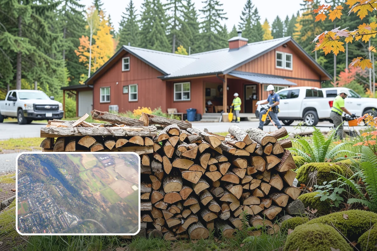 Face Cord Firewood in Algona, King County, WA - A tidy single-row stack that fits most spaces
