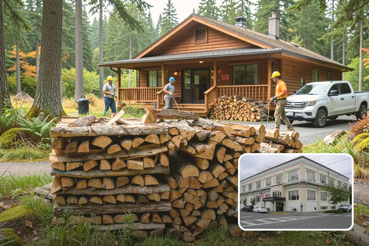 Face Cord Firewood in Anacortes, Skagit County, WA - A tidy single-row stack that fits most spaces