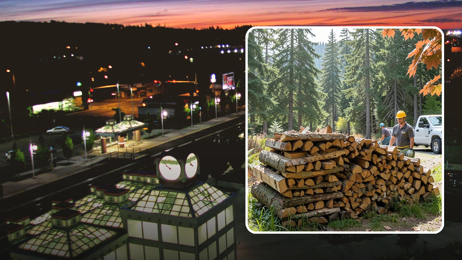 Face Cord Firewood in Auburn, King County, WA - A face cord of firewood, a single stacked row that suits fireplaces and lighter heating needs.