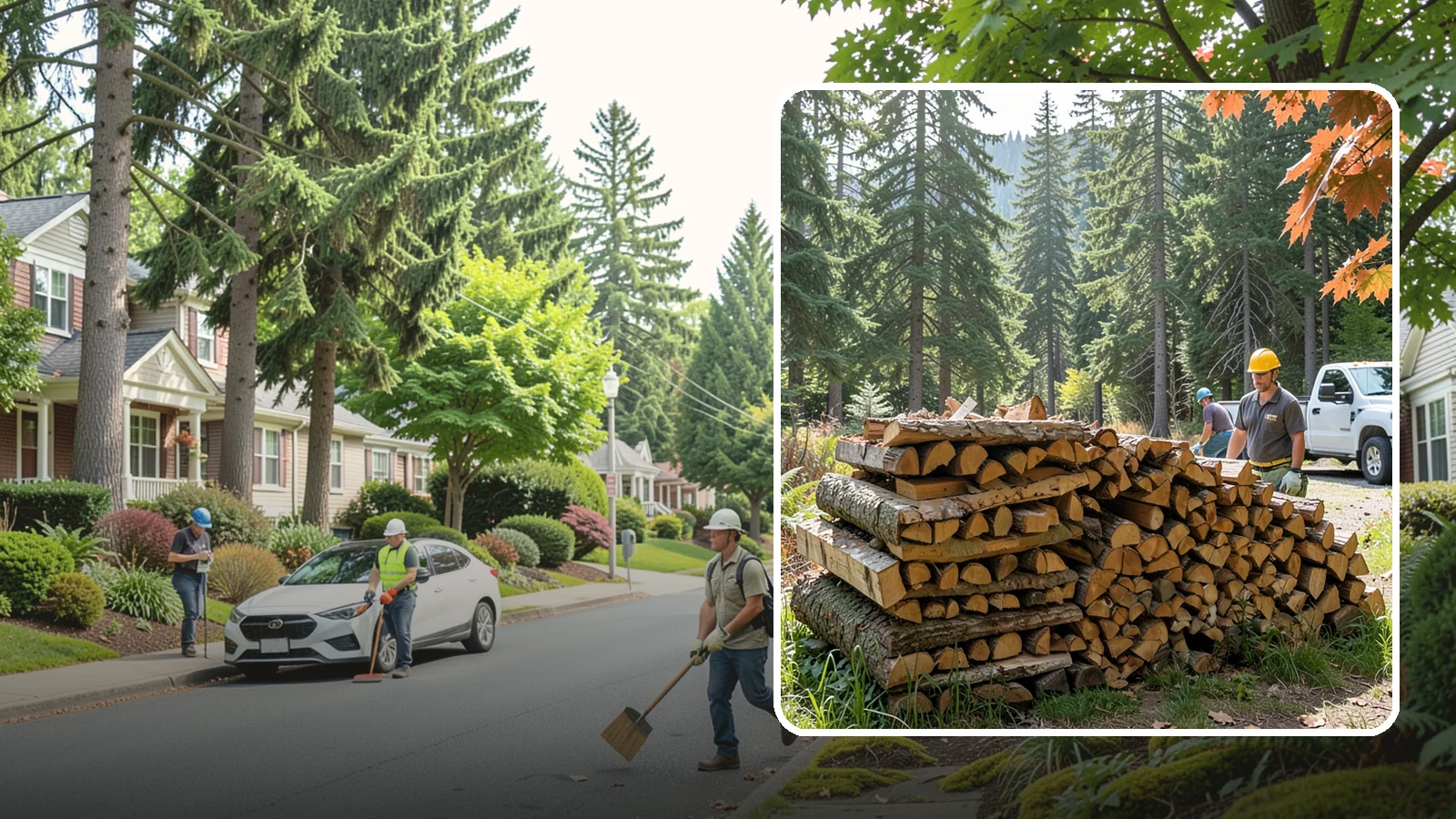 Face Cord Firewood in Beaux Arts Village, King County, WA - A face cord of firewood, a single stacked row that suits fireplaces and lighter heating needs.