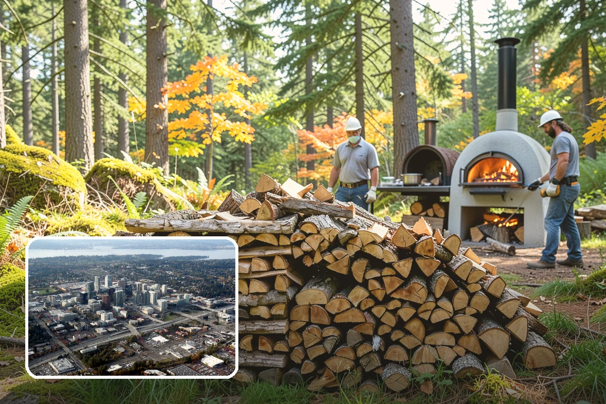 Face Cord Firewood in Bellevue, King County, WA - A tidy single-row stack that fits most spaces