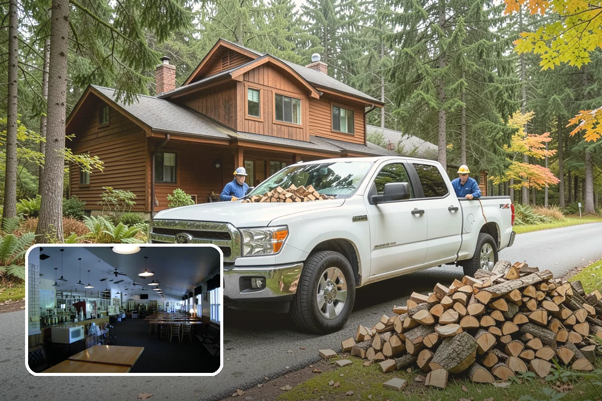 Face Cord Firewood in Black Diamond, King County, WA - A tidy single-row stack that fits most spaces