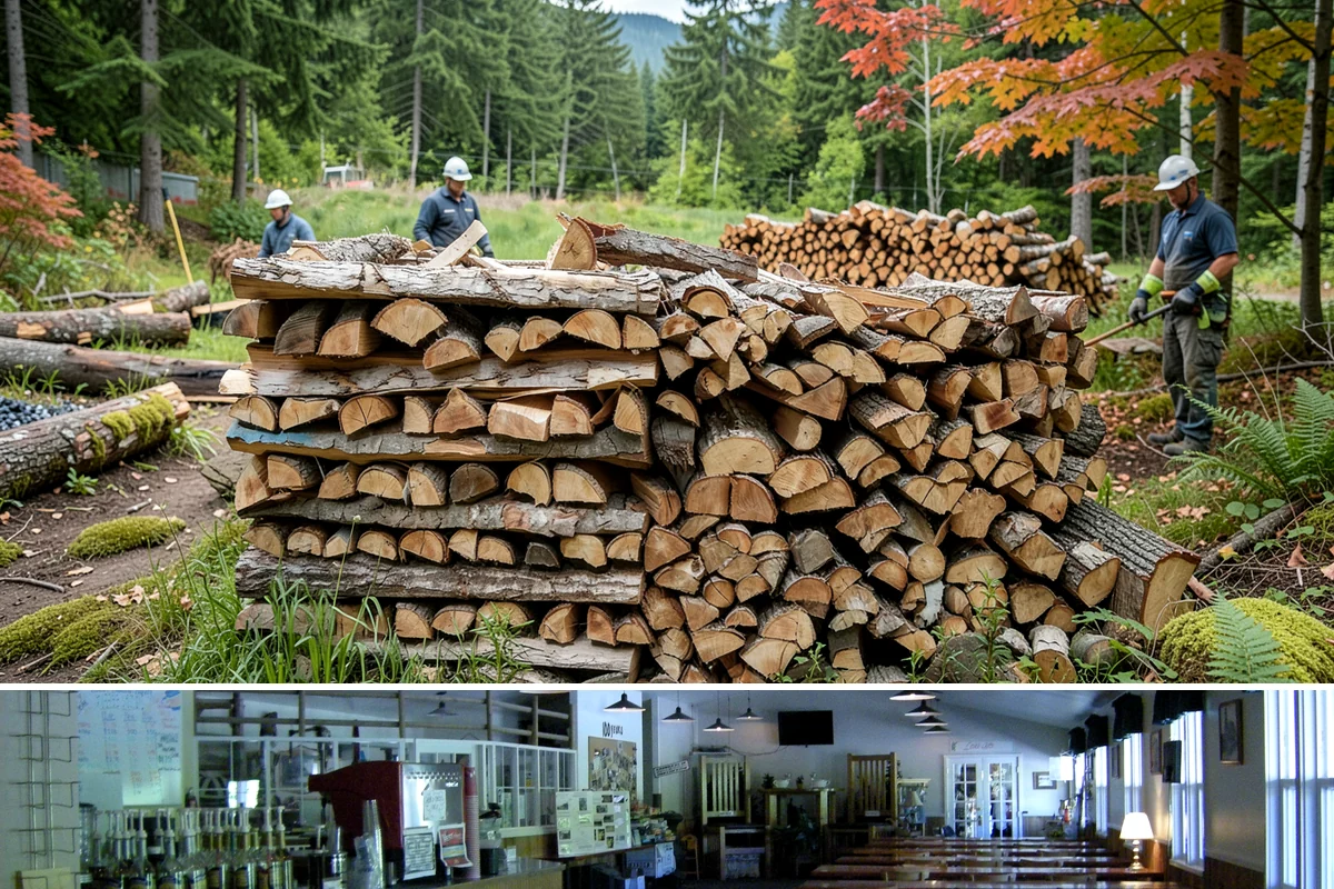 Face Cord Firewood in Black Diamond, King County, WA - Order a face cord in early autumn to have it ready before fireplace season begins.