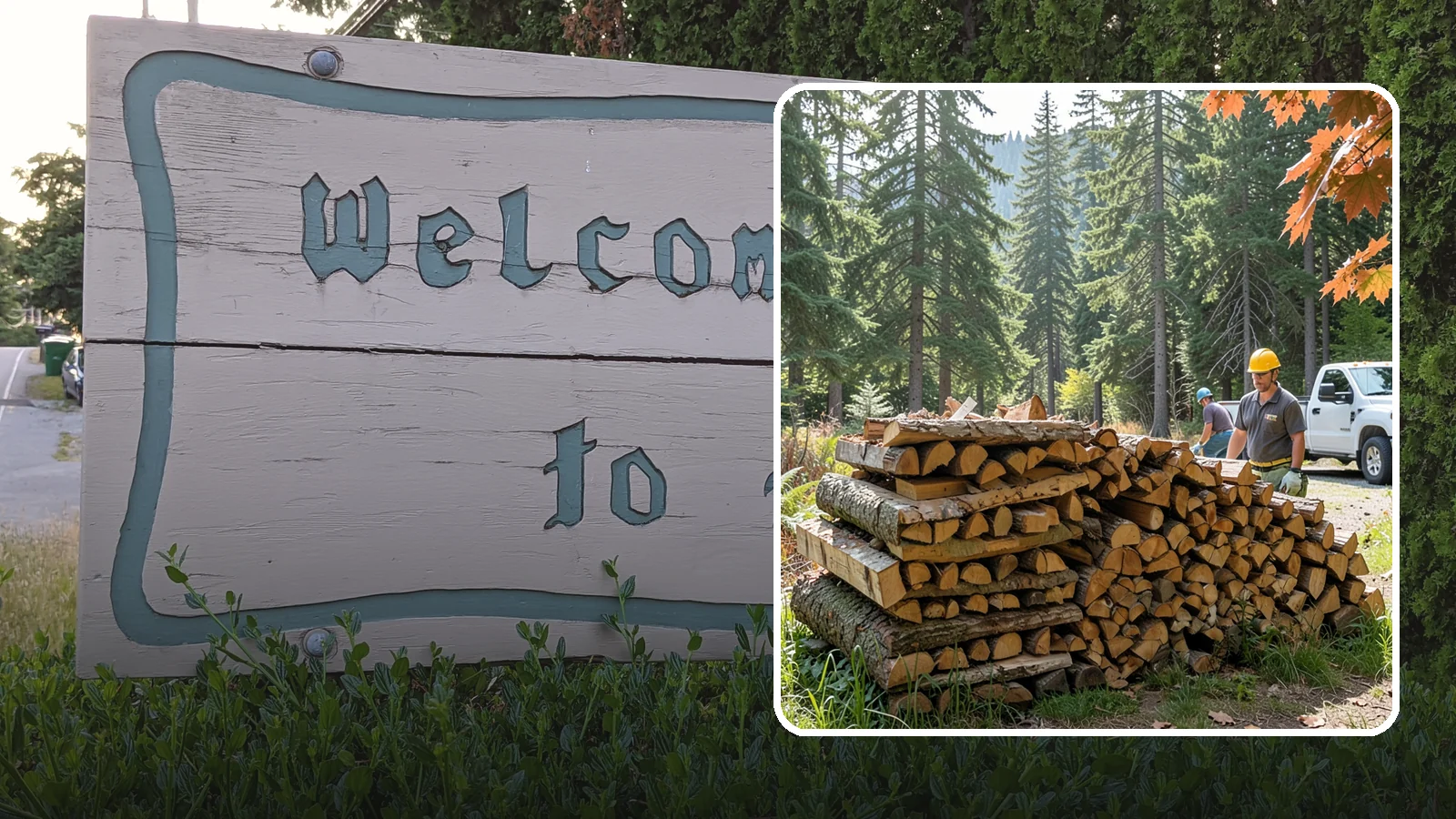 Face Cord Firewood in Brier, Snohomish County, WA - A face cord of firewood, a single stacked row that suits fireplaces and lighter heating needs.