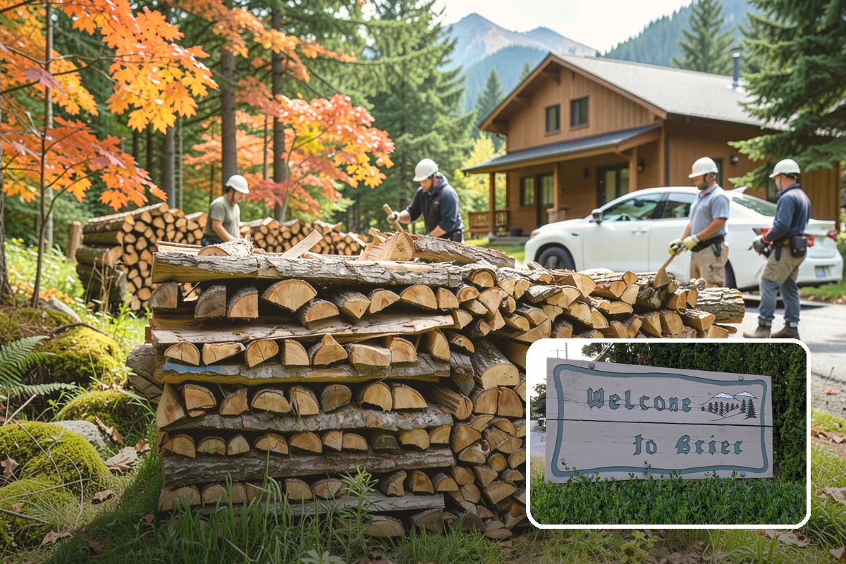 Face Cord Firewood in Brier, Snohomish County, WA - A tidy single-row stack that fits most spaces