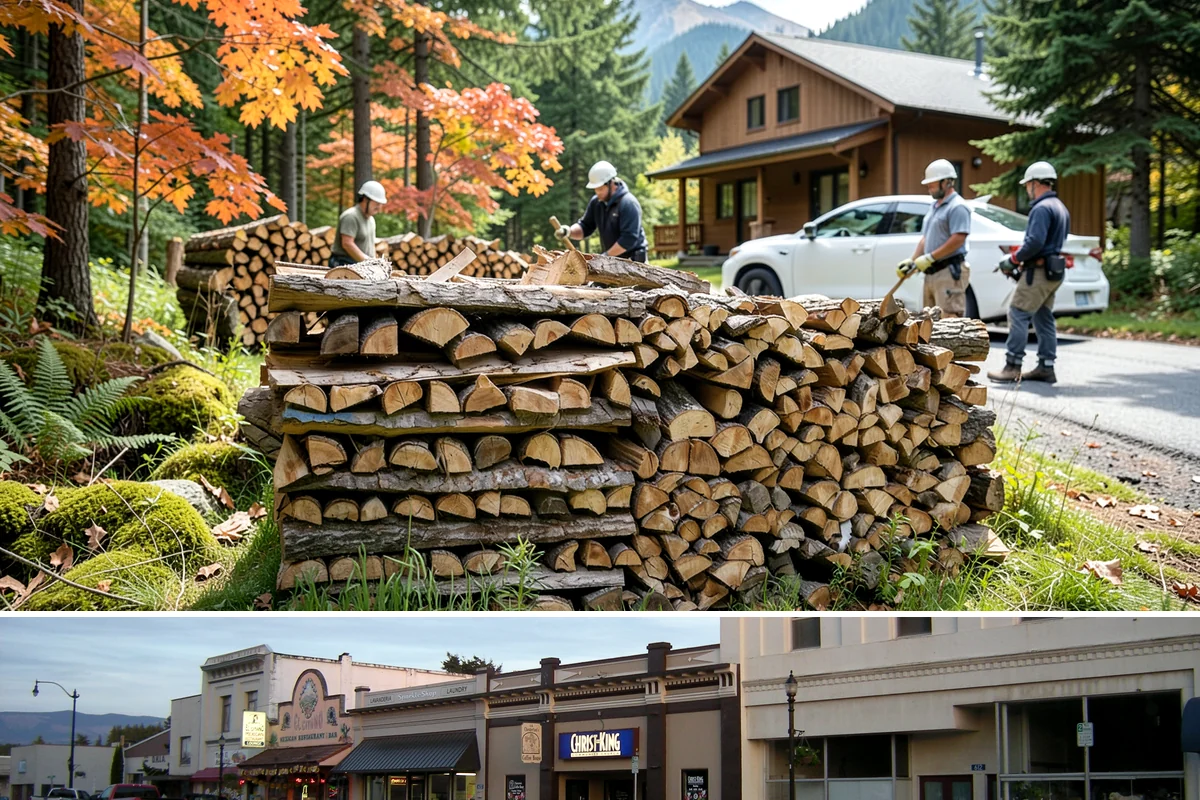 Face Cord Firewood in Burlington, Skagit County, WA - Order a face cord in early autumn to have it ready before fireplace season begins.