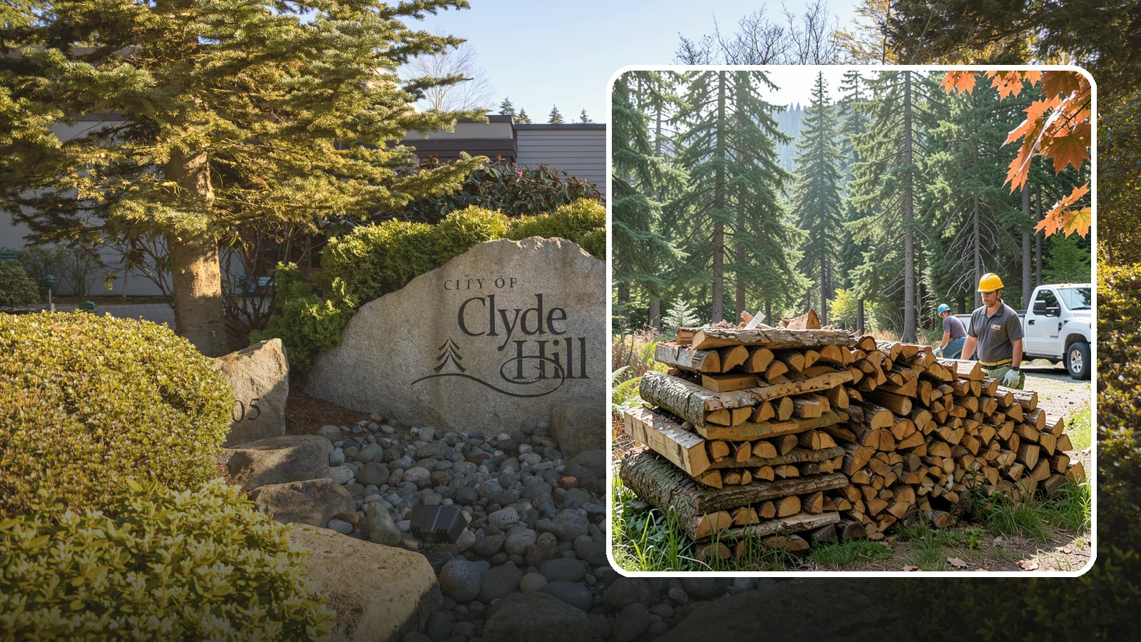 Face Cord Firewood in Clyde Hill, King County, WA - A face cord of firewood, a single stacked row that suits fireplaces and lighter heating needs.