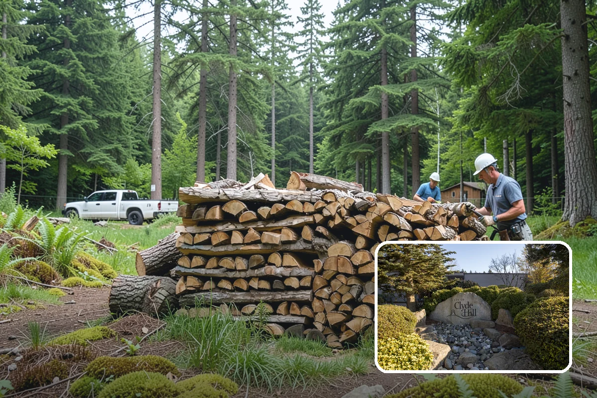 Face Cord Firewood in Clyde Hill, King County, WA - A tidy single-row stack that fits most spaces