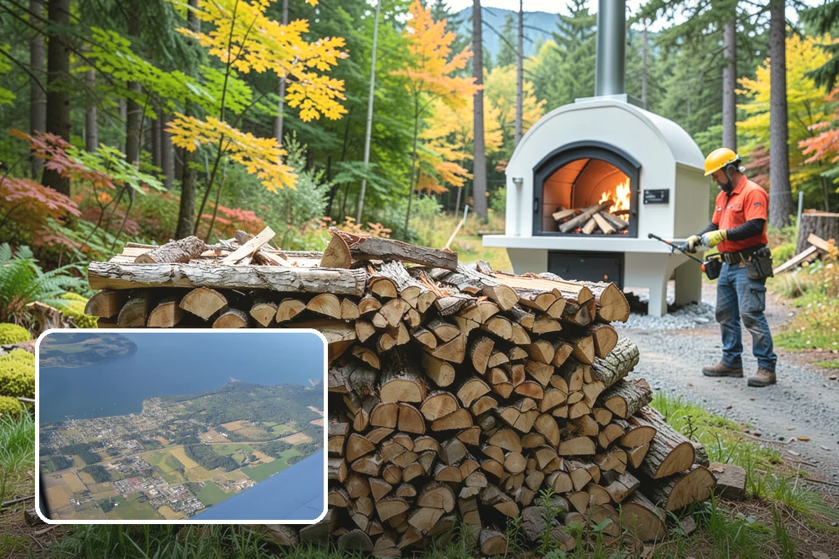 Face Cord Firewood in Coupeville, Island County, WA - A tidy single-row stack that fits most spaces