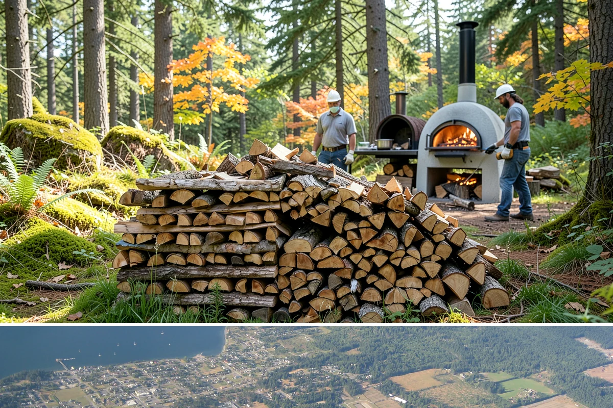 Face Cord Firewood in Coupeville, Island County, WA - Order a face cord in early autumn to have it ready before fireplace season begins.