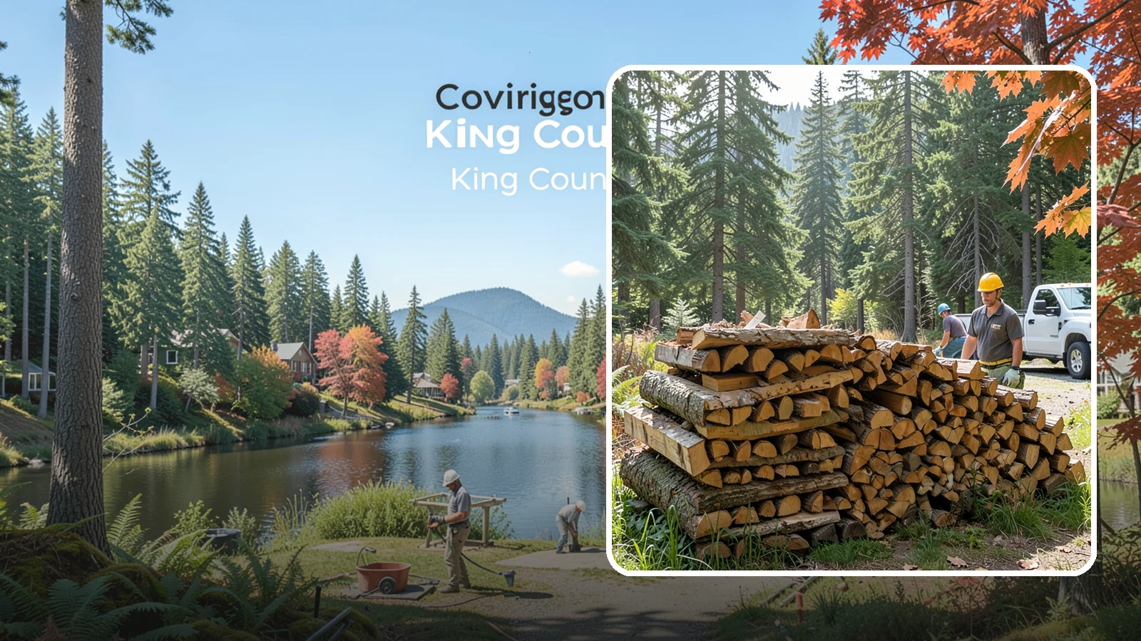 Face Cord Firewood in Covington, King County, WA - A face cord of firewood, a single stacked row that suits fireplaces and lighter heating needs.