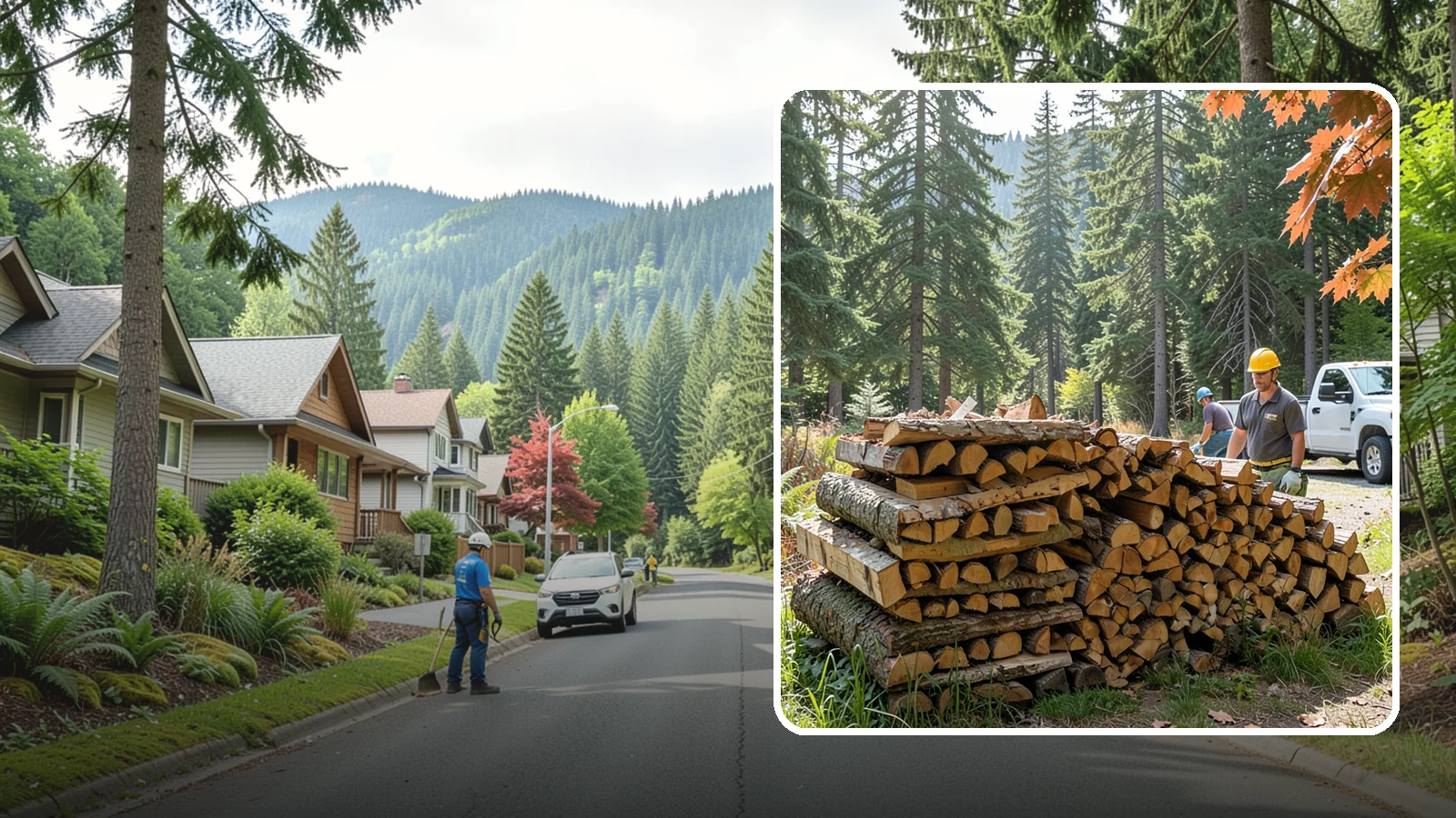 Face Cord Firewood in Darrington, WA - A face cord of firewood, a single stacked row that suits fireplaces and lighter heating needs.