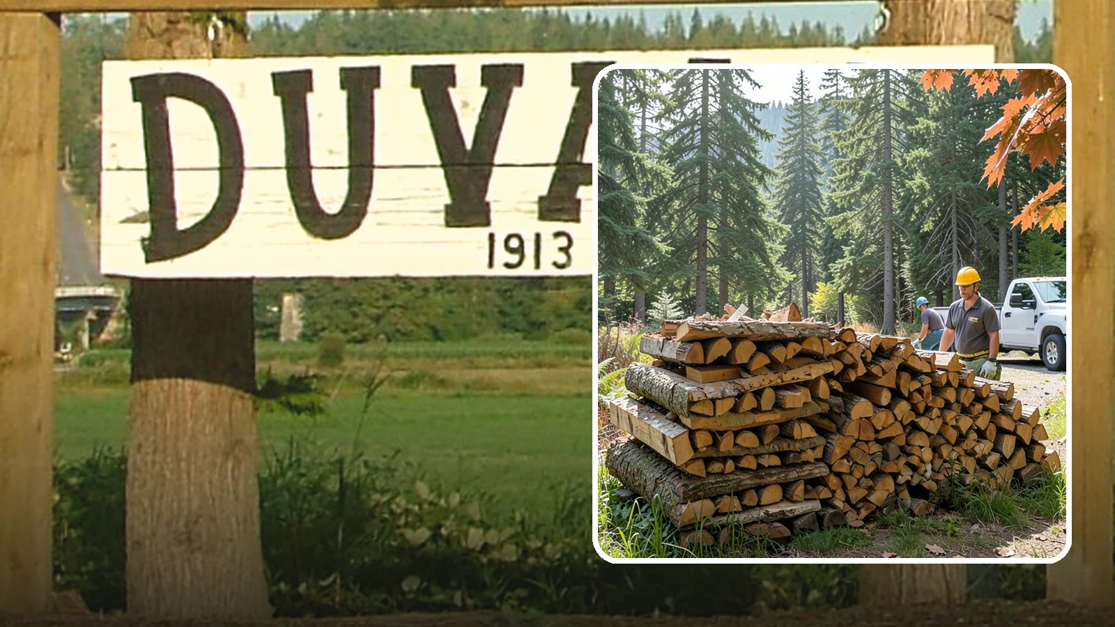 Face Cord Firewood in Duvall, King County, WA - A face cord of firewood, a single stacked row that suits fireplaces and lighter heating needs.