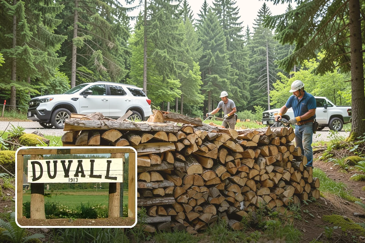 Face Cord Firewood in Duvall, King County, WA - A tidy single-row stack that fits most spaces