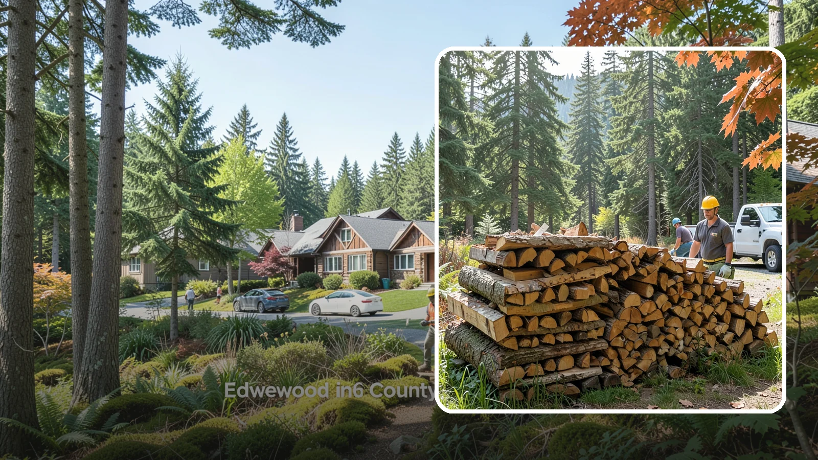Face Cord Firewood in Edgewood, WA - A face cord of firewood, a single stacked row that suits fireplaces and lighter heating needs.