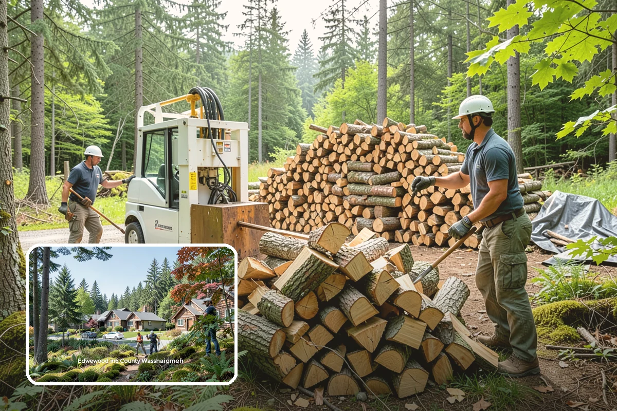 Face Cord Firewood in Edgewood, WA - A tidy single-row stack that fits most spaces