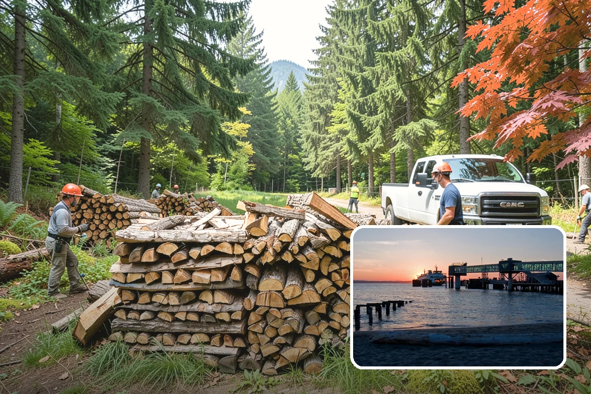 Face Cord Firewood in Edmonds, Snohomish County, WA - A tidy single-row stack that fits most spaces