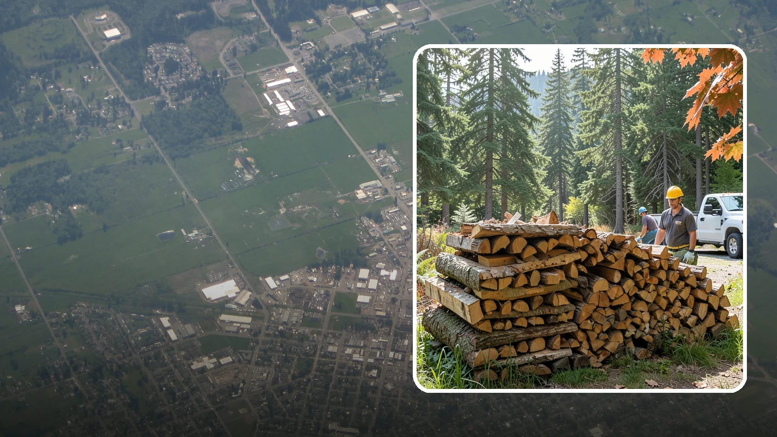 Face Cord Firewood in Enumclaw, King County, WA - A face cord of firewood, a single stacked row that suits fireplaces and lighter heating needs.