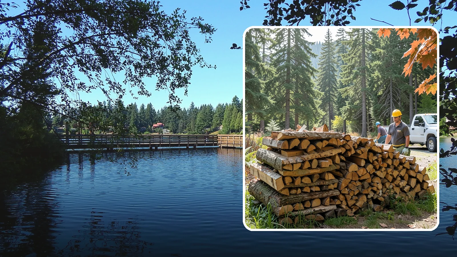 Face Cord Firewood in Federal Way, King County, WA - A face cord of firewood, a single stacked row that suits fireplaces and lighter heating needs.