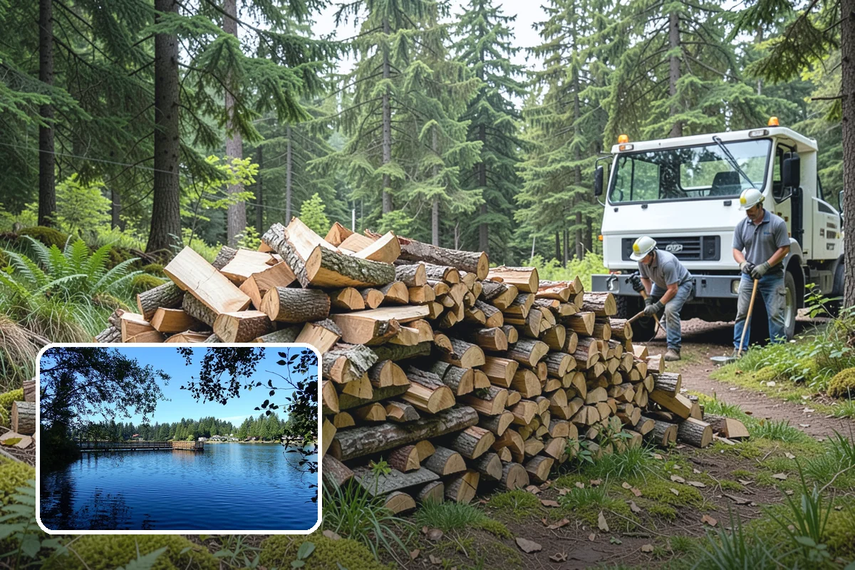 Face Cord Firewood in Federal Way, King County, WA - A tidy single-row stack that fits most spaces