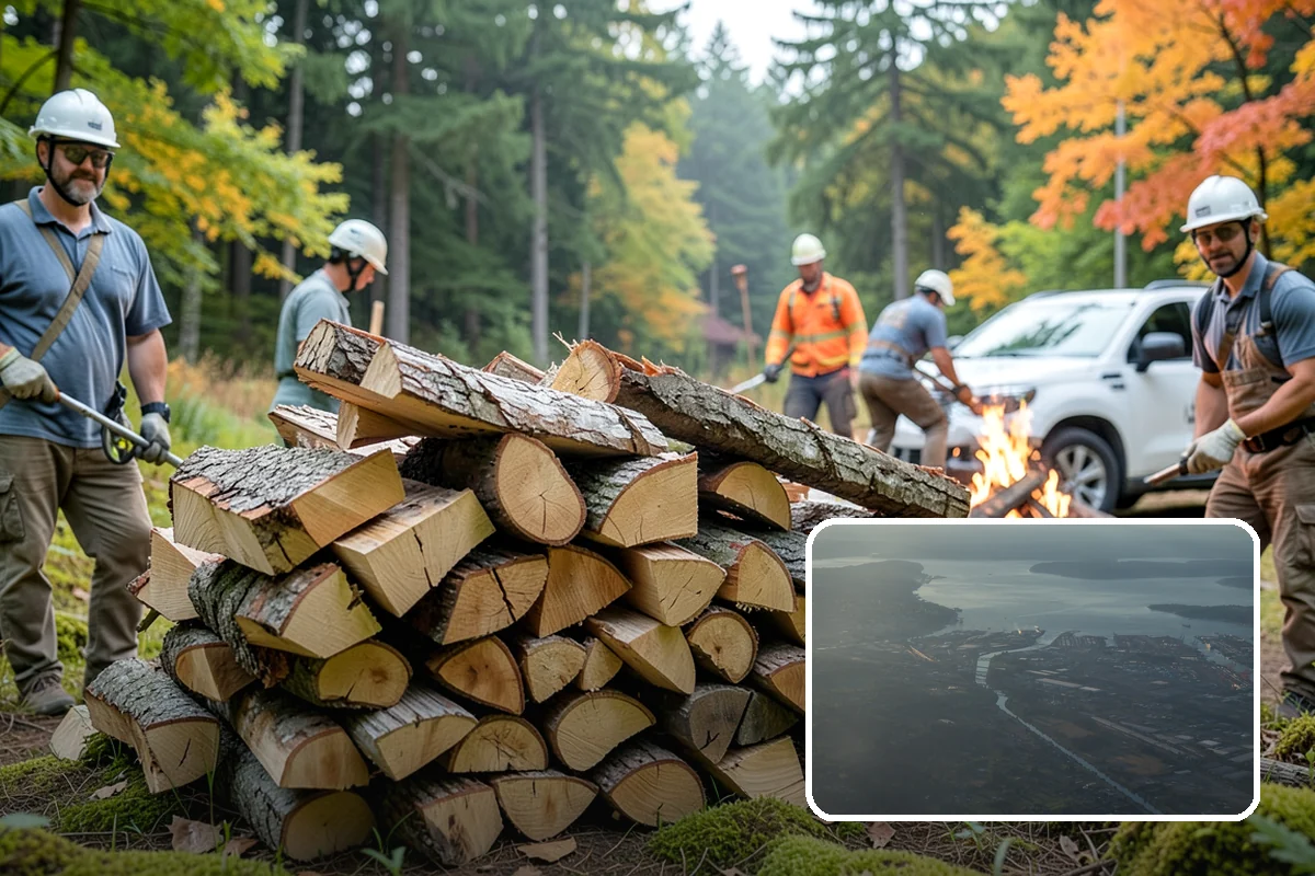 Face Cord Firewood in Fife, Pierce County, WA - A tidy single-row stack that fits most spaces
