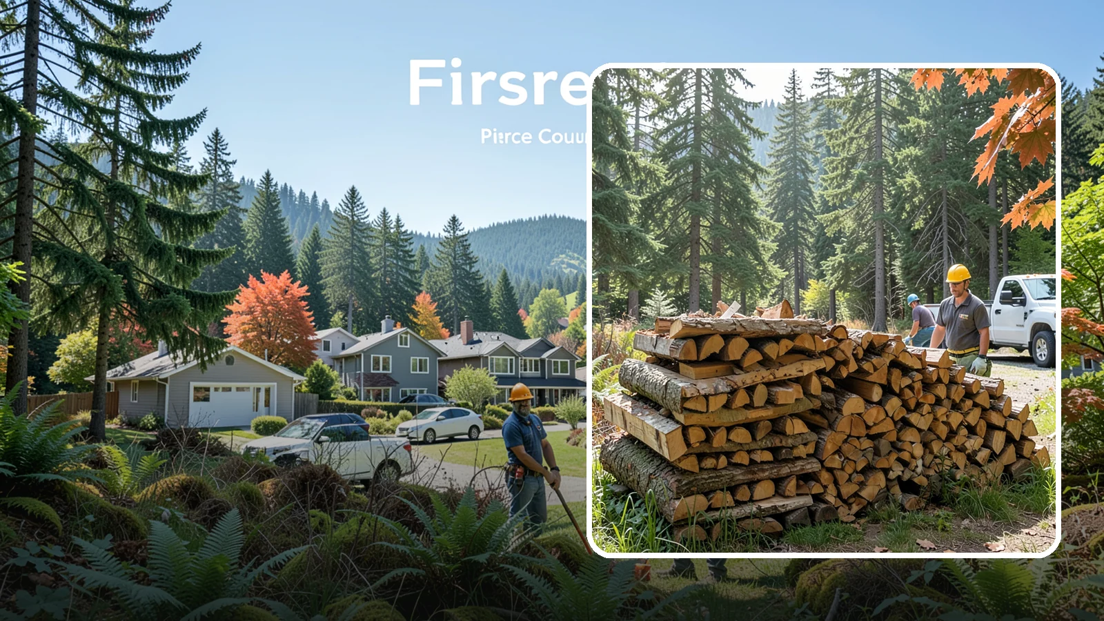 Face Cord Firewood in Fircrest, Pierce County, WA - A face cord of firewood, a single stacked row that suits fireplaces and lighter heating needs.