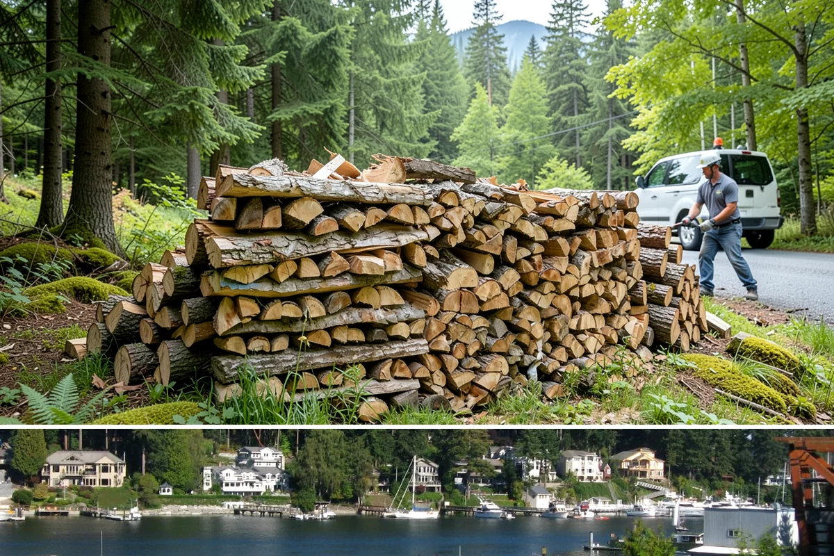 Face Cord Firewood in Gig Harbor, Pierce County, WA - Order a face cord in early autumn to have it ready before fireplace season begins.