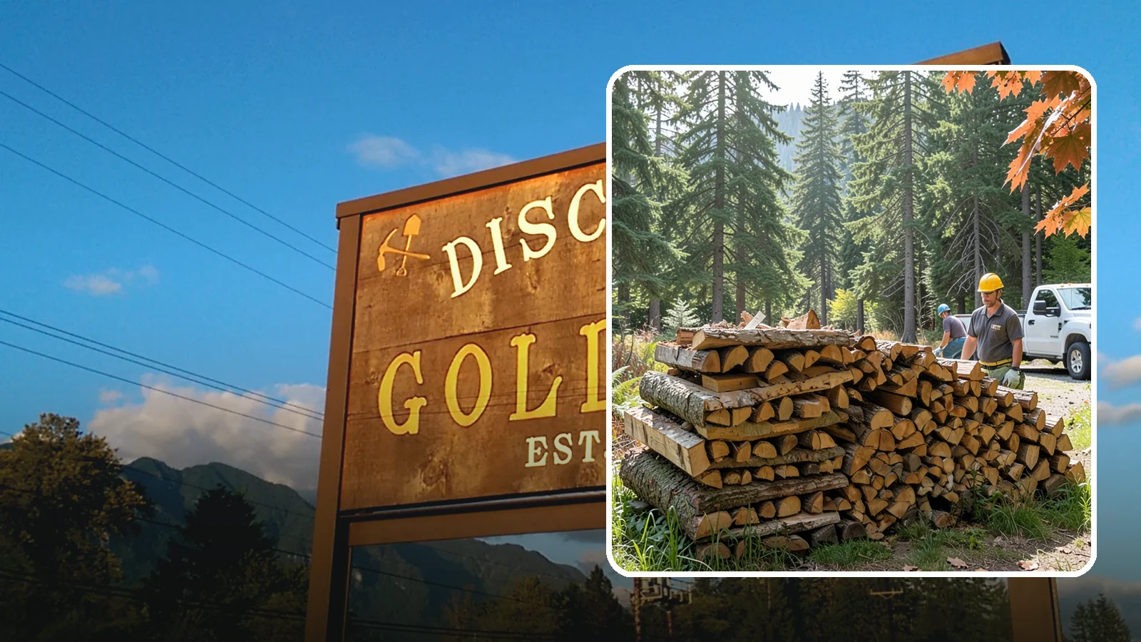 Face Cord Firewood in Gold Bar, Snohomish County, WA - A face cord of firewood, a single stacked row that suits fireplaces and lighter heating needs.