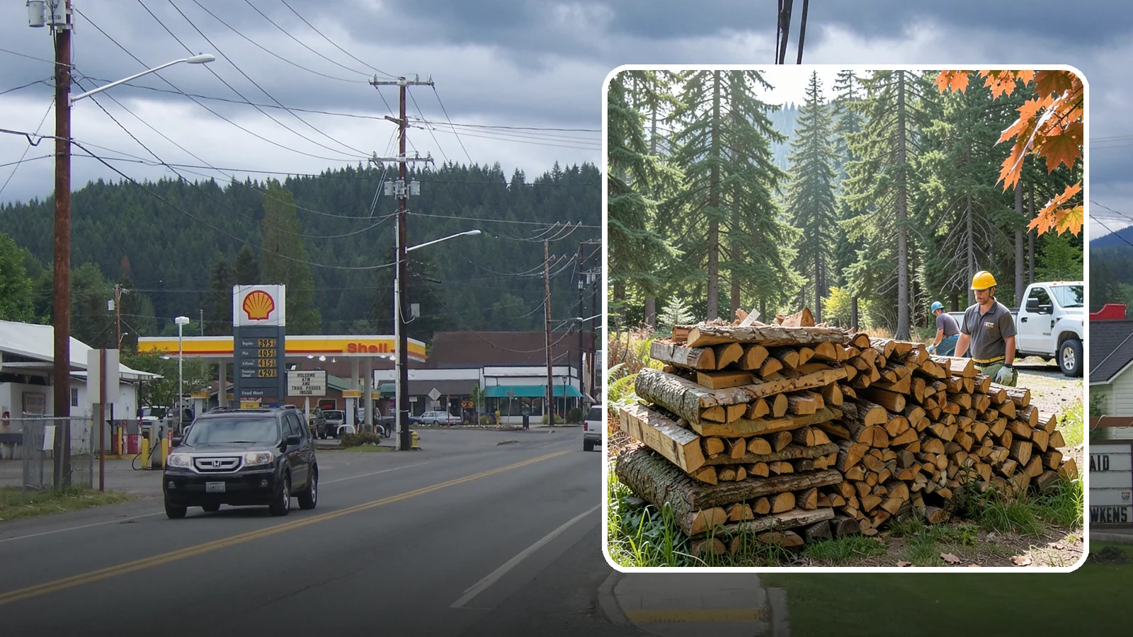 Face Cord Firewood in Granite Falls, Snohomish County, WA - A face cord of firewood, a single stacked row that suits fireplaces and lighter heating needs.