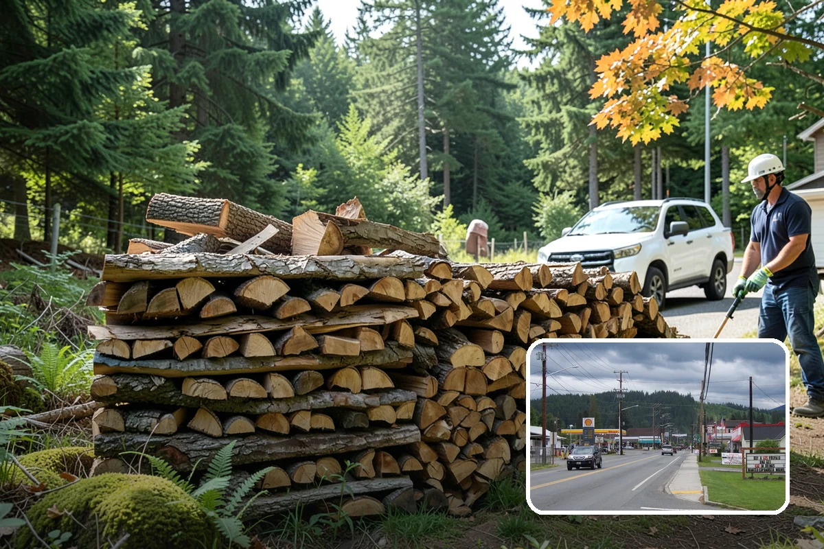 Face Cord Firewood in Granite Falls, Snohomish County, WA - A tidy single-row stack that fits most spaces