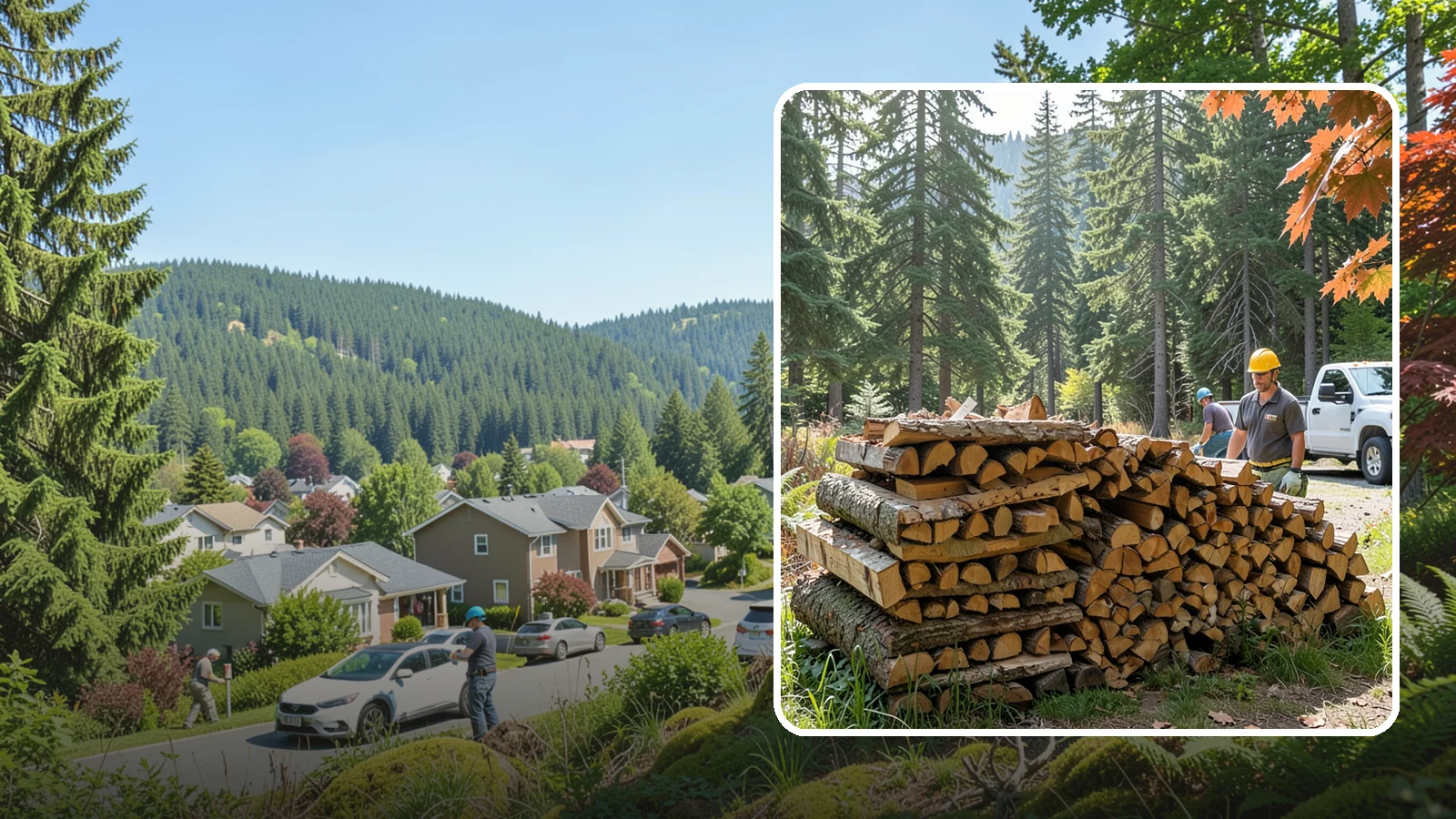 Face Cord Firewood in Index, Snohomish County, WA - A face cord of firewood, a single stacked row that suits fireplaces and lighter heating needs.