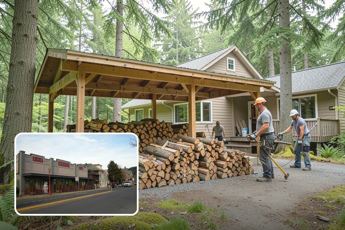 Face Cord Firewood in Issaquah, King County, WA - A tidy single-row stack that fits most spaces