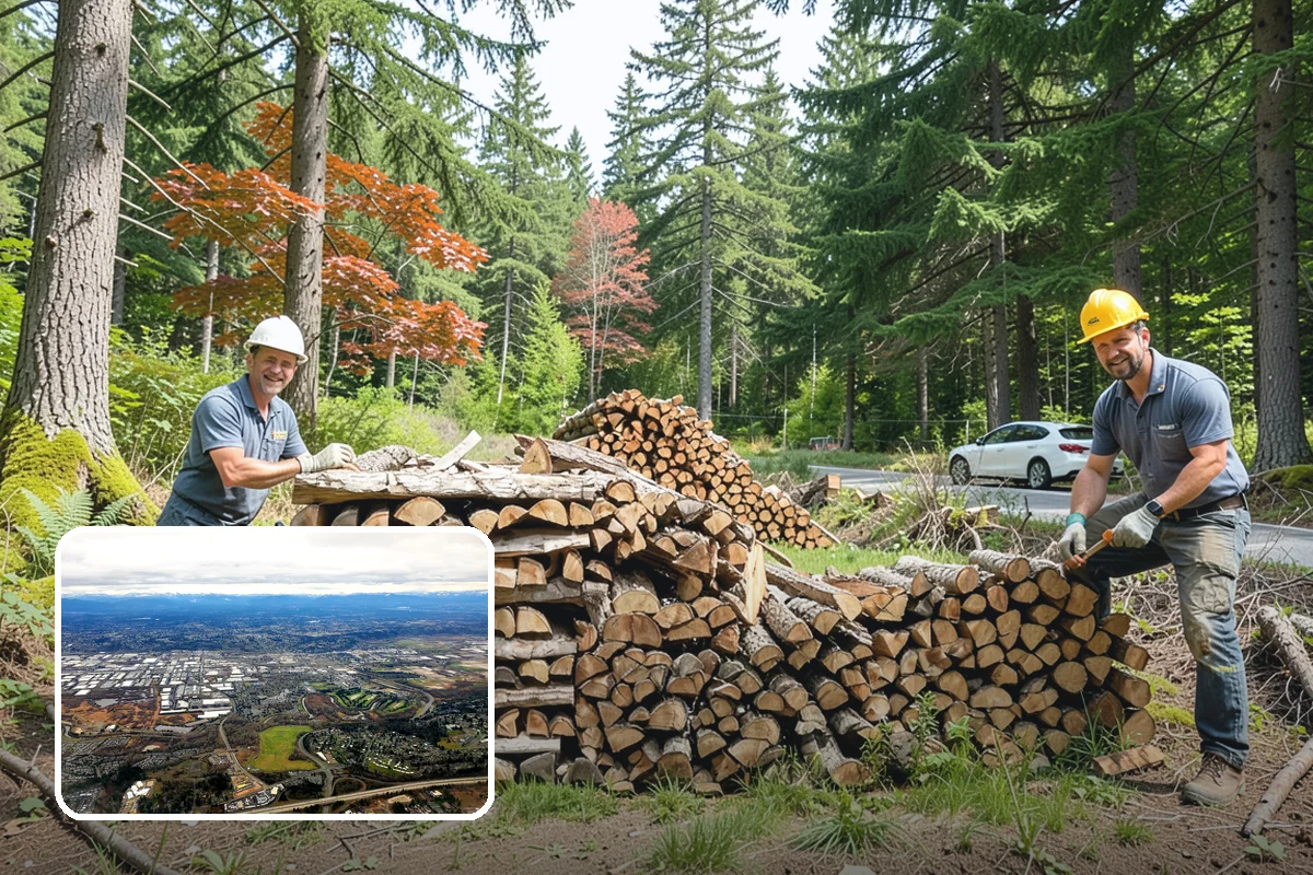 Face Cord Firewood in Kent, King County, WA - A tidy single-row stack that fits most spaces