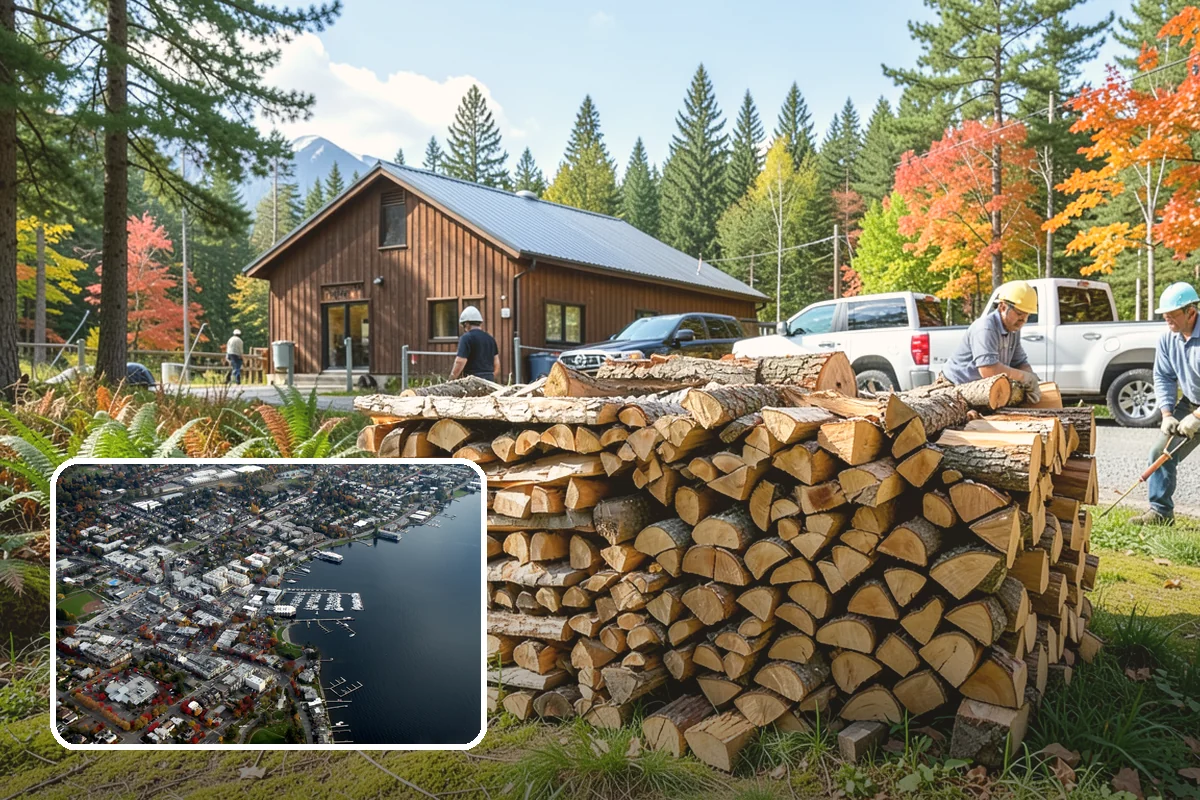 Face Cord Firewood in Kirkland, King County, WA - A tidy single-row stack that fits most spaces