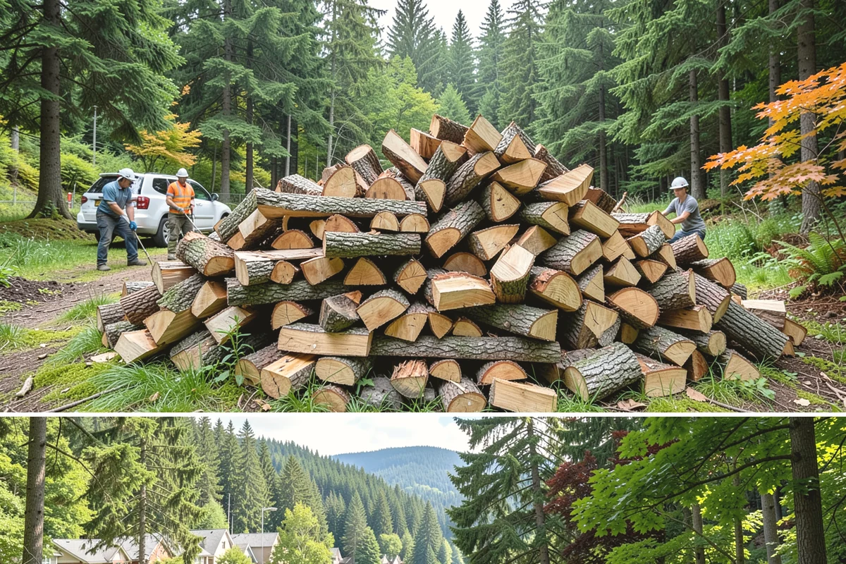 Face Cord Firewood in Lake Forest Park, King County, WA - Order a face cord in early autumn to have it ready before fireplace season begins.