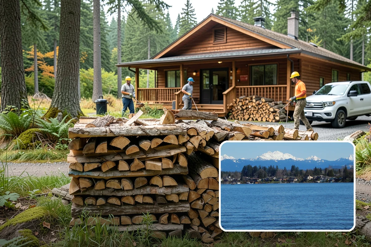 Face Cord Firewood in Lake Stevens, Snohomish County, WA - A tidy single-row stack that fits most spaces